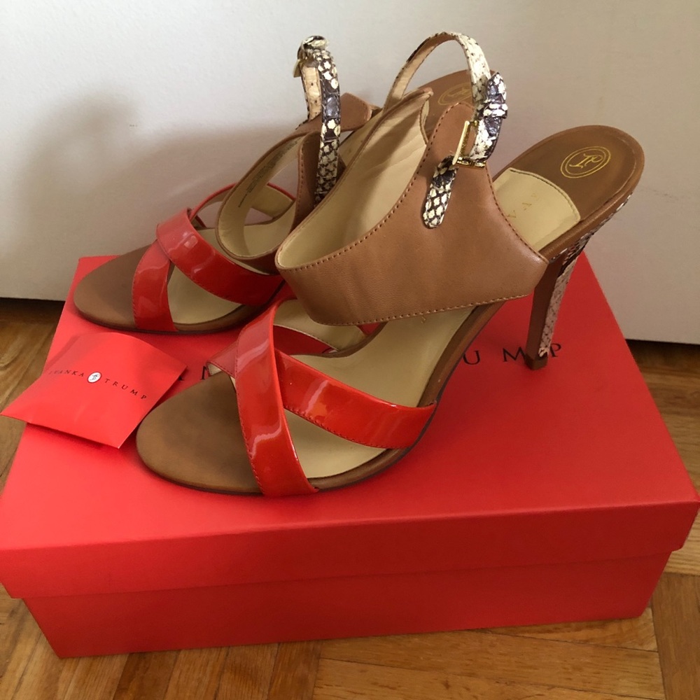 SLINKY CORAL & SNAKESKIN STILETTOS